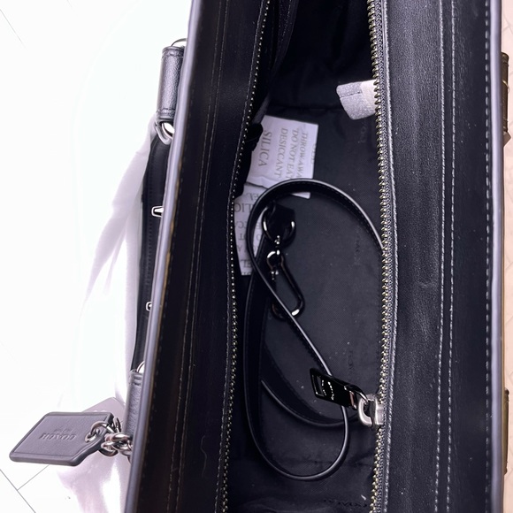 Coach Black Turquoise Canyon Quilted Swagger 27 - Picture 5 of 6